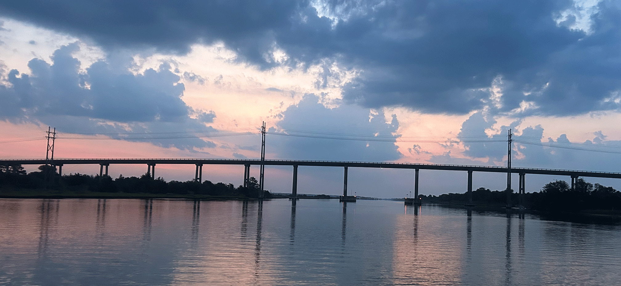 Topsail Island Bridge at Dusk